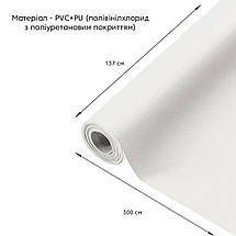 Самоклеюча екошкіра у рулоні 1.37*3m*0.5mm Білий (D) SW-00001415, фото 3