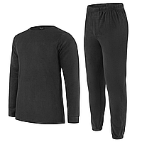 Термобілизна флісова Fleece Underwear Set W.Round Neck Black Mil-Tec, Німеччина