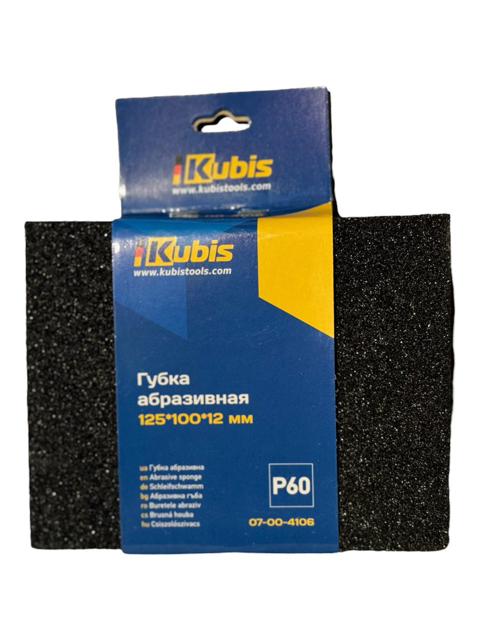 Шліфувальна губка Kubis 125*100*12 зерно 60 (07-00-4106)