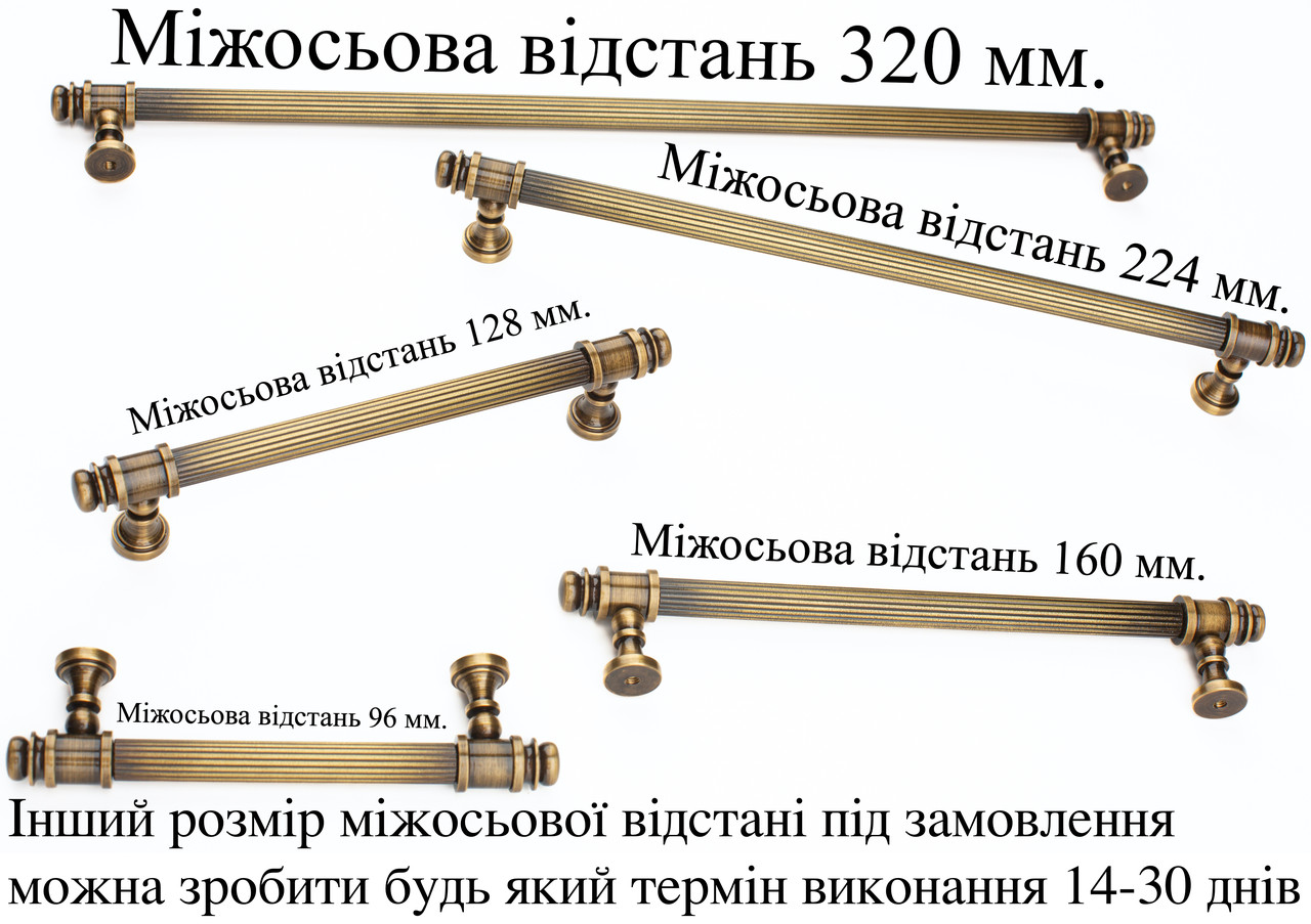 Ручки меблеві UNO BAROCCO MONICA 711 Бронза