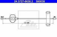 Трос ручного тормоза Ford:Mondeo (24372706382 ATE)