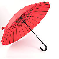 Жіноча парасолька тростина Анти-шторм з 24 спицями з Великим куполом та механічною системою відкриття