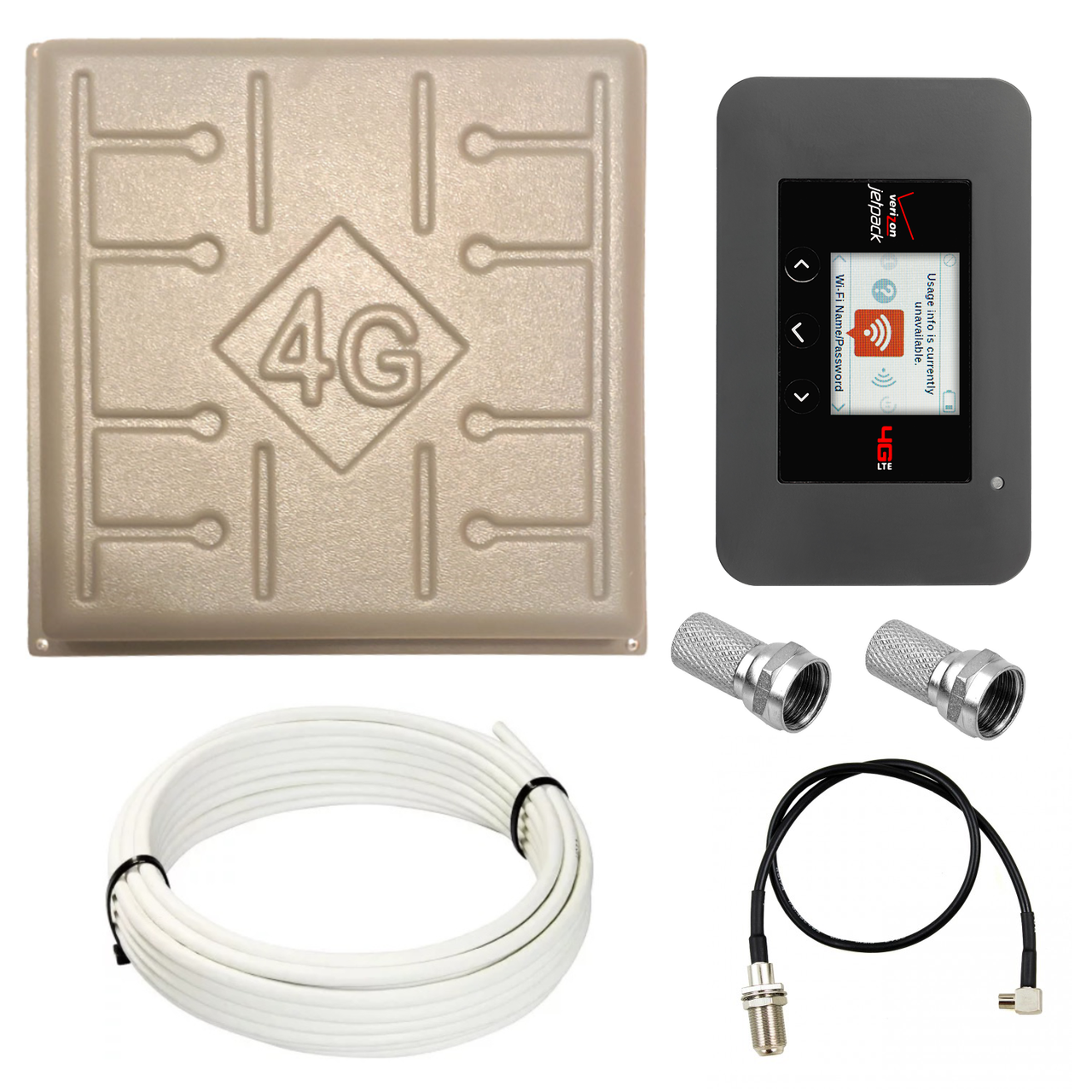 Комплект WiFi роутер 3G 4G модем Netgear AC791L 791L з панельною антеною RNet КВАДРАТ 4G 17 дбі, фото 1