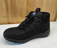 Черевики чоловічі зимові чорні дутіки на шнурках Ботинки зимние мужские черные дутики на шнурках (Код: S3307)