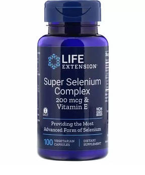 Селен з вітамином Е, Super Selenium, Life Extension, комплекс, 100 капсул