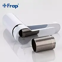 Змішувач для умивальника Frap F1041, білий/хром, фото 4
