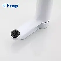 Змішувач для умивальника Frap F1041, білий/хром, фото 5