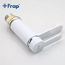 Змішувач для умивальника Frap F1041, білий/хром, фото 6
