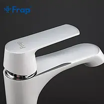 Змішувач для умивальника Frap F1031, білий/хром, фото 4