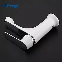 Змішувач для умивальника Frap F1031, білий/хром, фото 5