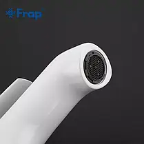 Змішувач для умивальника Frap F1031, білий/хром, фото 6