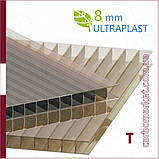Стільниковий полікарбонат 2100Х6000Х4 mm Ultraplast-T прозорий  Латвія, фото 7