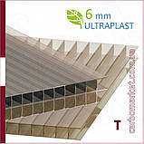 Стільниковий полікарбонат 2100Х6000Х4 mm Ultraplast-T прозорий  Латвія, фото 6