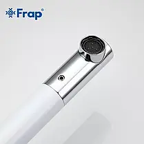 Змішувач для умивальника Frap F1052-15 високий, білий/хром, фото 5