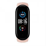 Смарт браслет M5 Smart Bracelet Фітнес трекер Watch Bluetooth. Колір рожевий HD-96, фото 9