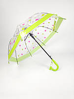 Зонтик для маленькой леди от компании Rain ProoF прозорый с полуавтоматическим механизмом