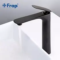 Змішувач для умивальника Frap F1052-57 високий, чорний, фото 3