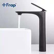 Змішувач для умивальника Frap F1052-57 високий, чорний, фото 4