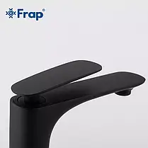 Змішувач для умивальника Frap F1052-57 високий, чорний, фото 5