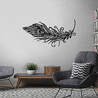 Деревянная картина Moku "Peacock Feather" 60x31 см