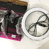 Led лампа ring light 26, Портативна лампа для блогерів, Світлодіодне кільце, Кільцеве світло для стриму QK-40, фото 2