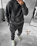 Чоловічий теплий спортивний костюм D11617 сірий S, фото 3