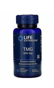 Триметилгліцин, TMG, Life Extension, 500 мг, 60 капсул