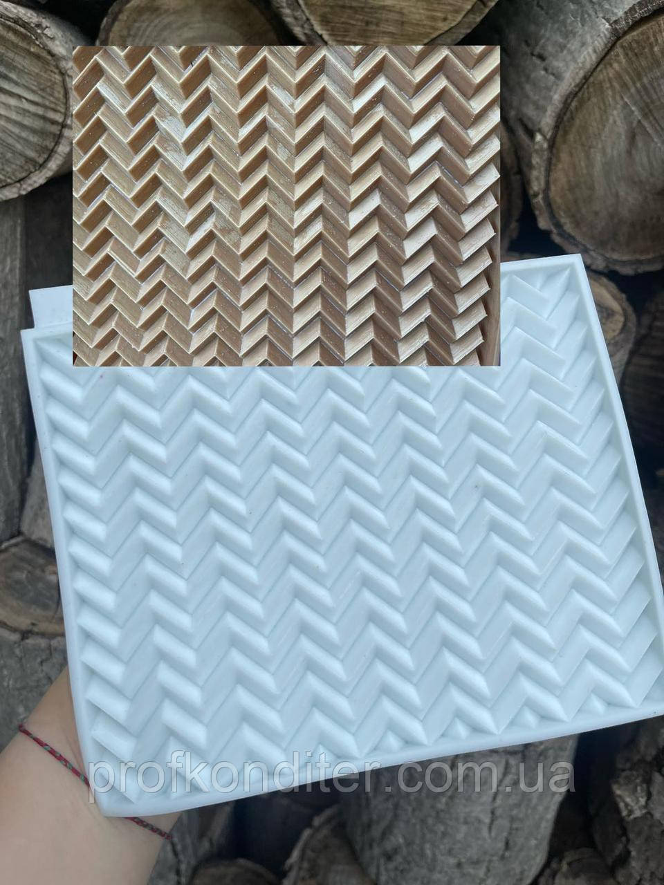 ЕКСКЛЮЗИВ! Силіконовий килимок для шоколадного ганаша "Орігамі №2 з бортиками", фото 1