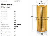 Фильтр масляный BMW:E63,X3E83,X5E53,X5E70,X6E71,E72,E46,E90,E91,E93,E92,E60,E61,E64 (ol09994e)