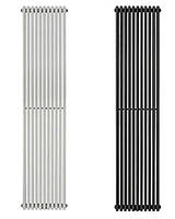 Стальной трубчатый дизайнерский радиатор Praktikum 2 1800х275 белый/черный