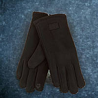 Перчатки женские сенсорные эластичные с мехом Fashion зима размер S черный