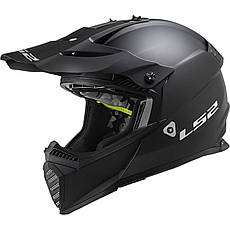 МОТОШОЛОМ ЕНДУРО LS2 MX437 FAST EVO SOLID КОЛІР MATT BLACK