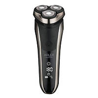 Акумуляторна бритва Adler AD 2933 (IPX7 , до 180 хв роботи, 3 головки, порт USB Type-C, водонепроникний)