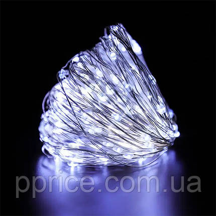 Гірлянда світлодіодна нитка на батарейках "Роса" 30Led,3метра, біле світло, фото 1