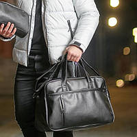 Сумка чоловіча - жіноча / сумка для фітнесу / Дорожня сумка. Модель №1658. DQ-750 Колір чорний