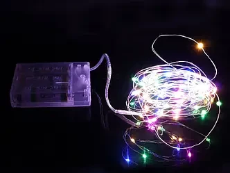Гирлянда  Роса RGB 5m на батарейках (3*AA), фото 1