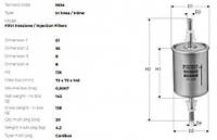 Фильтр топливный Citroën:Berlingo,C2,C3,C4,C5,C6,DS5,Jumpy / Dacia:Sandero,Solenza / Nissan:Navara (in54)