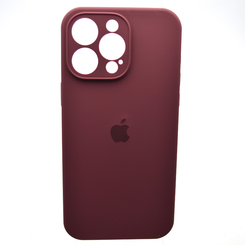 Силіконовий чохол накладка Silicon Case Full Camera для iPhone 15 Pro Max Plum, фото 1