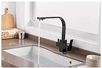 Смеситель для кухни с подключением фильтрованной воды SANTEP 876-99SD Черный матовый