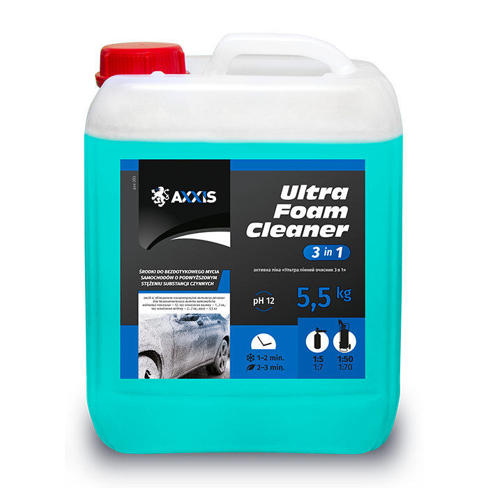 Активная пена AXXIS Ultra Foam Cleaner 3в1(канистра5л) Эффективная и Бесконтактная Мойка для Вашего Транспорта - фото 1 - id-p2039279900