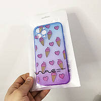 Чехол для Apple Iphone 12 Pro Max FE-312 розово-синий Мороженое