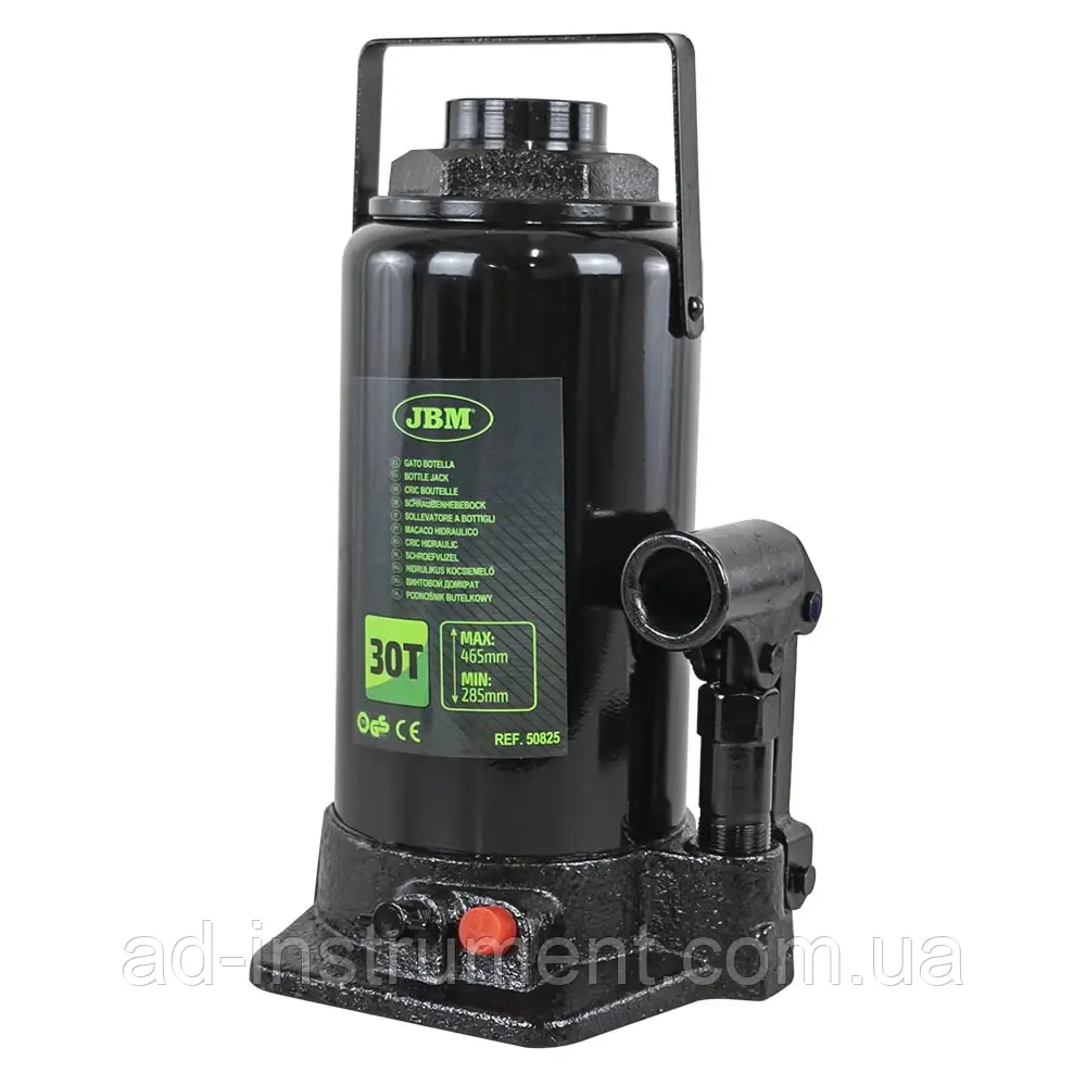 Домкрат пляшковий 30т, 285-465 мм. 50825 JBM, фото 1