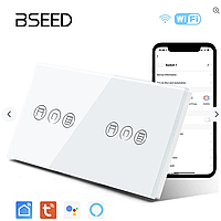 Bseed Двойной WiFi Сенсорный Роликовый Затвор 157 Мм выключатель для жалюзи ролетов