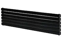 Горизонтальный радиатор дизайнерский Livorno II G 6/1800 Черный матовый 408*1800