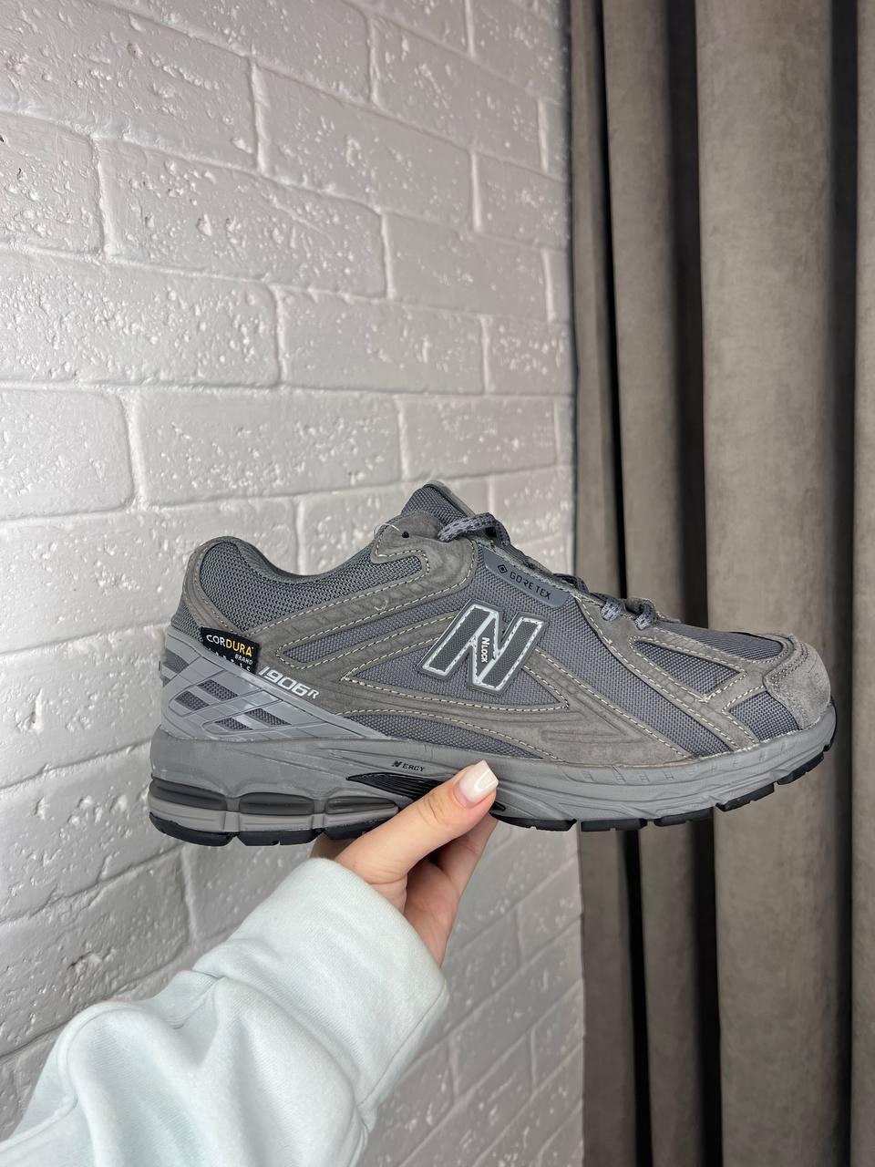 Кросівки зимові чоловічі New Balance 1906R Gore-Tex Grey сірі на хутрі низькі теплі, фото 1
