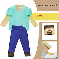 Костюм майнкрафт Стів ABC M (115-125 см), фото 4