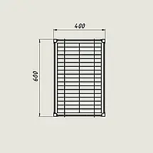 Акційний торговий кошик 40х60 см. крок-30 мм, графіт, фото 5
