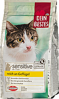 Сухий корм для котів з птицею Dein Bestes Trockenfutter Katze sensitive mit Geflügel, 750 g