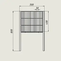 Акційний торговий кошик 50х50 см. крок-30 мм, чорний, фото 4