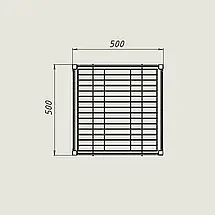 Акційний торговий кошик 50х50 см. крок-30 мм, чорний, фото 5